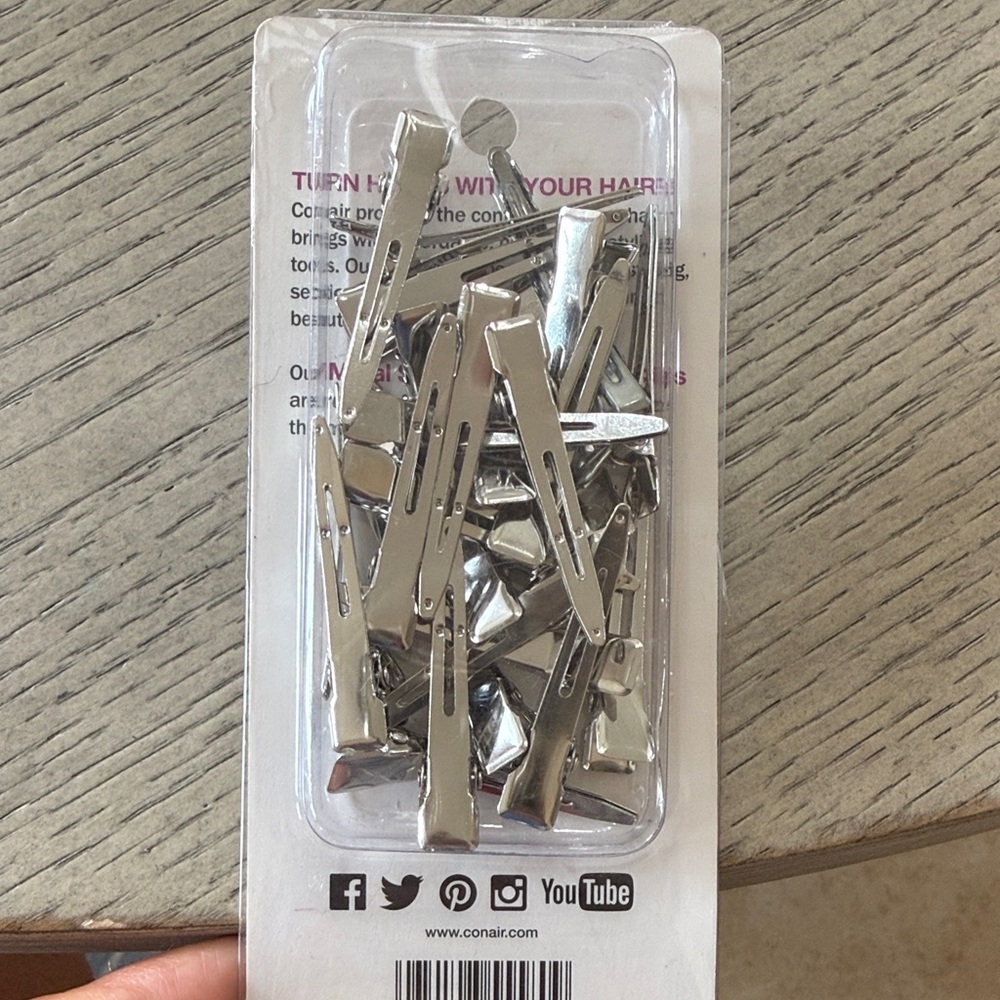 Conair Silver Hair Clips